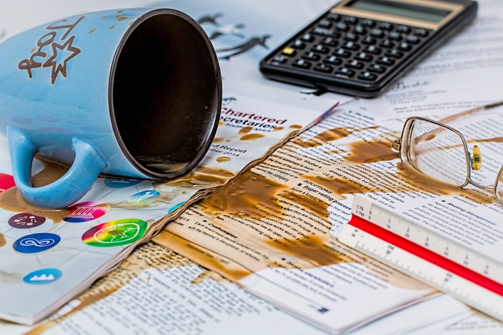 Mistake, Coffee Spill, Slip-up image